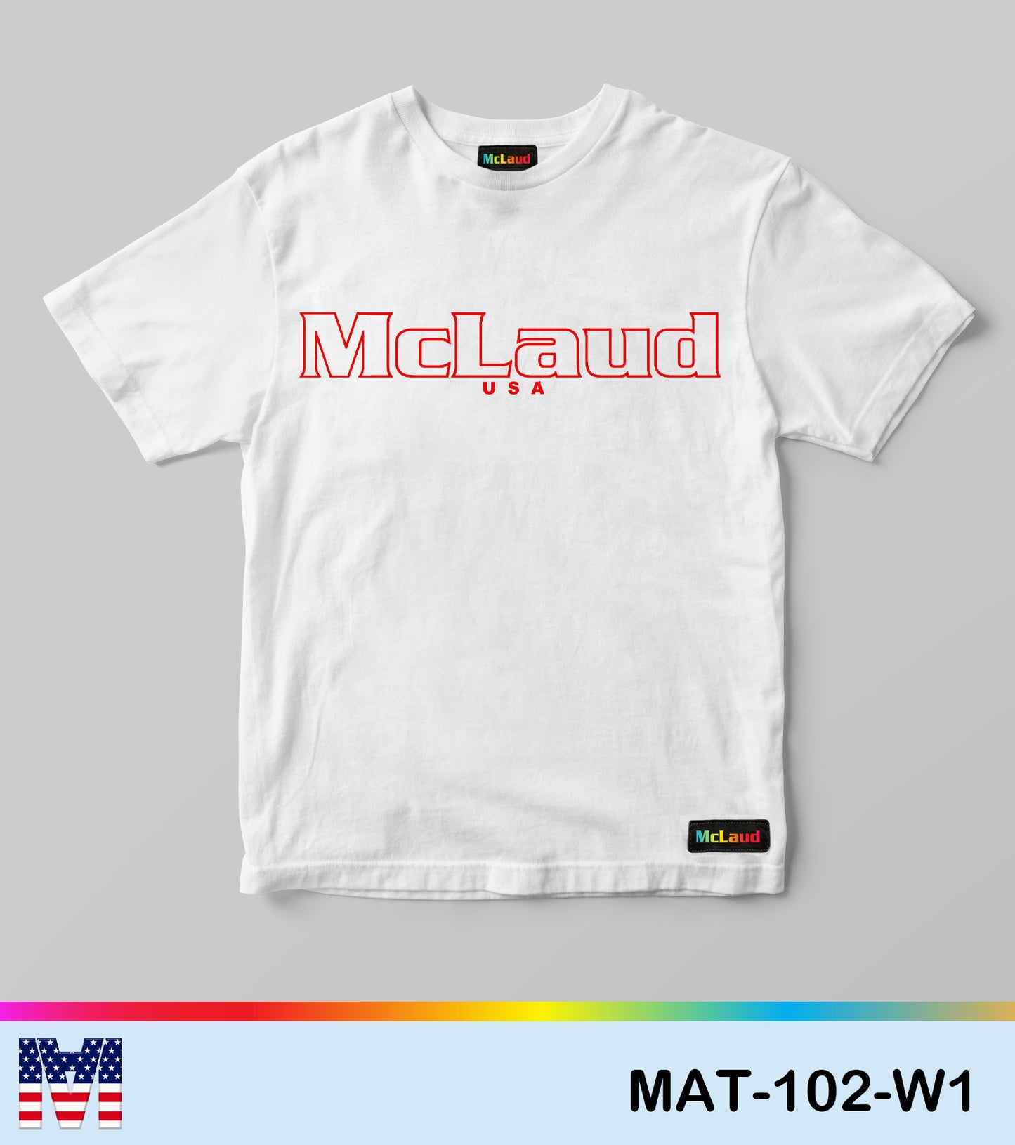 MAT102 - McLaud USA Outline Text Tee